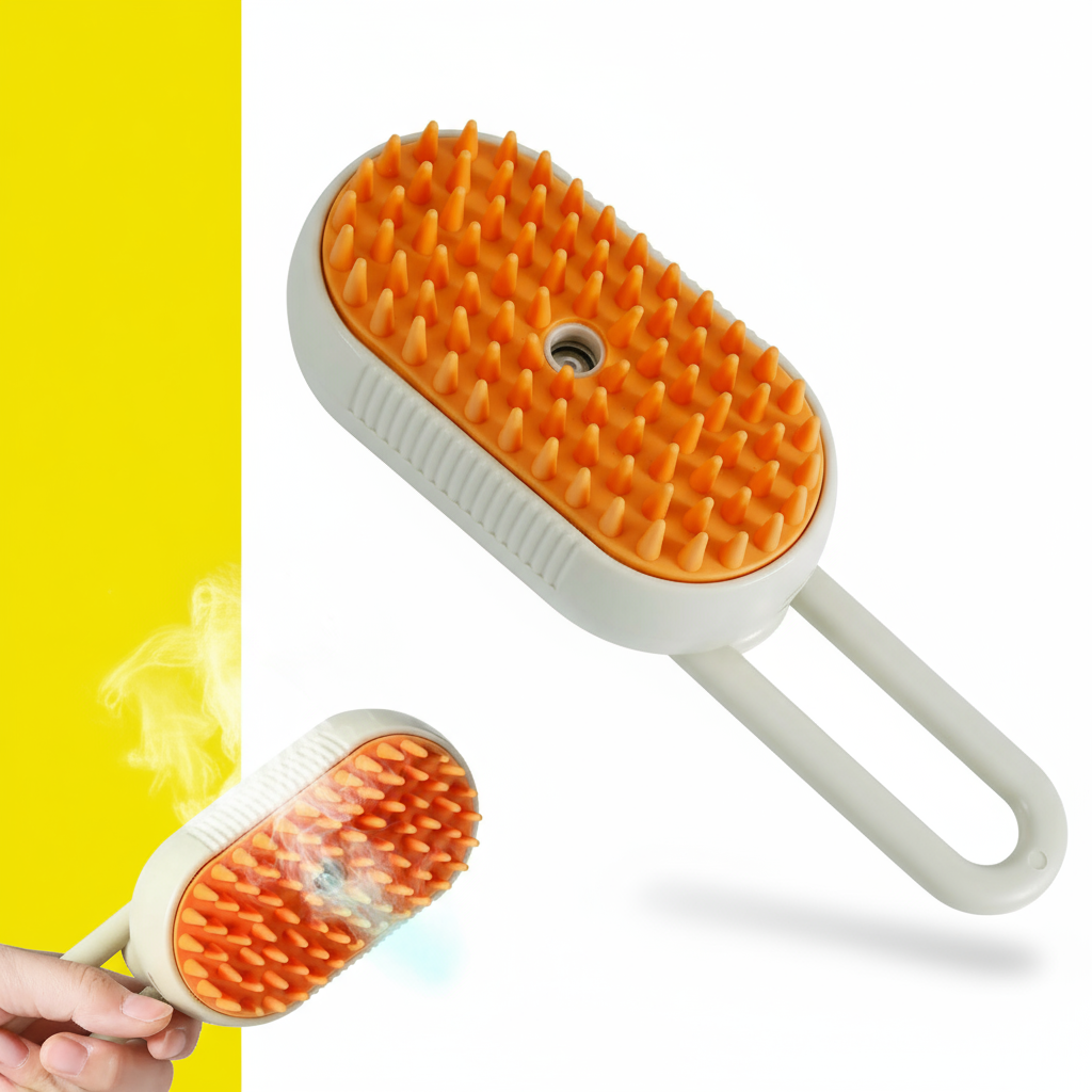 CEPILLO VAPOR CON MANGO PARA MASCOTAS